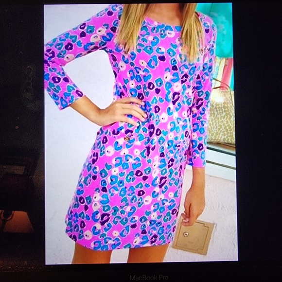 Lilly Pulitzer Pink/Blue Dress size Small. 100% Cotton - Picture 1 of 8
